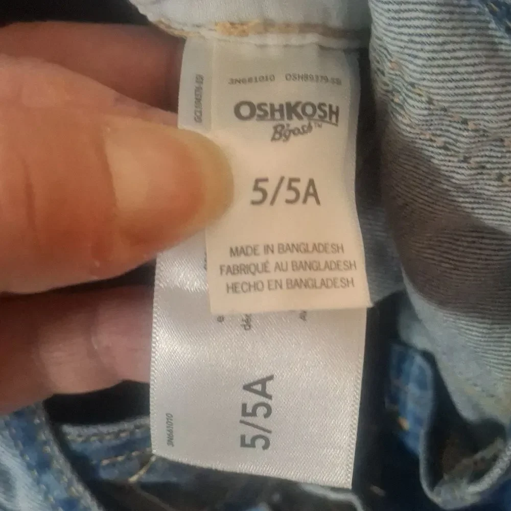 OshKosh B'gosh Kids Denim Overalls size 5